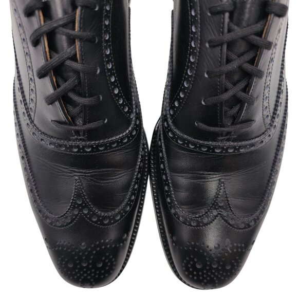 Church's Famous English Shoe Men 10 Black Leather Wingtip Benchmade Dress Oxford - Picture 10 of 15